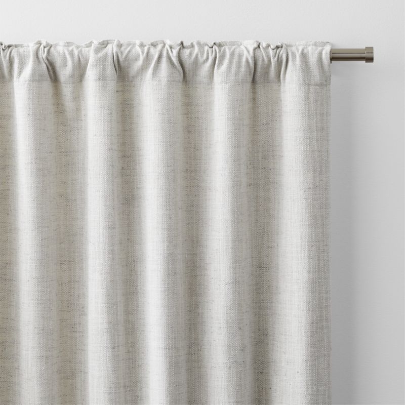 Reid Warm Beige Recycled Fiber Blackout Window Curtain Panel 52"x108" - Image 4