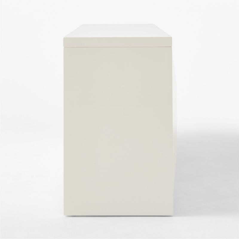 Cairo 72" Warm White High-Gloss Lacquered Credenza - Image 4