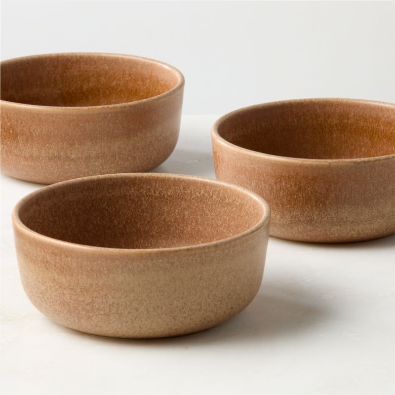 Drift Tan Soup Bowls with Reactive Glaze Set of 6 - Image 3