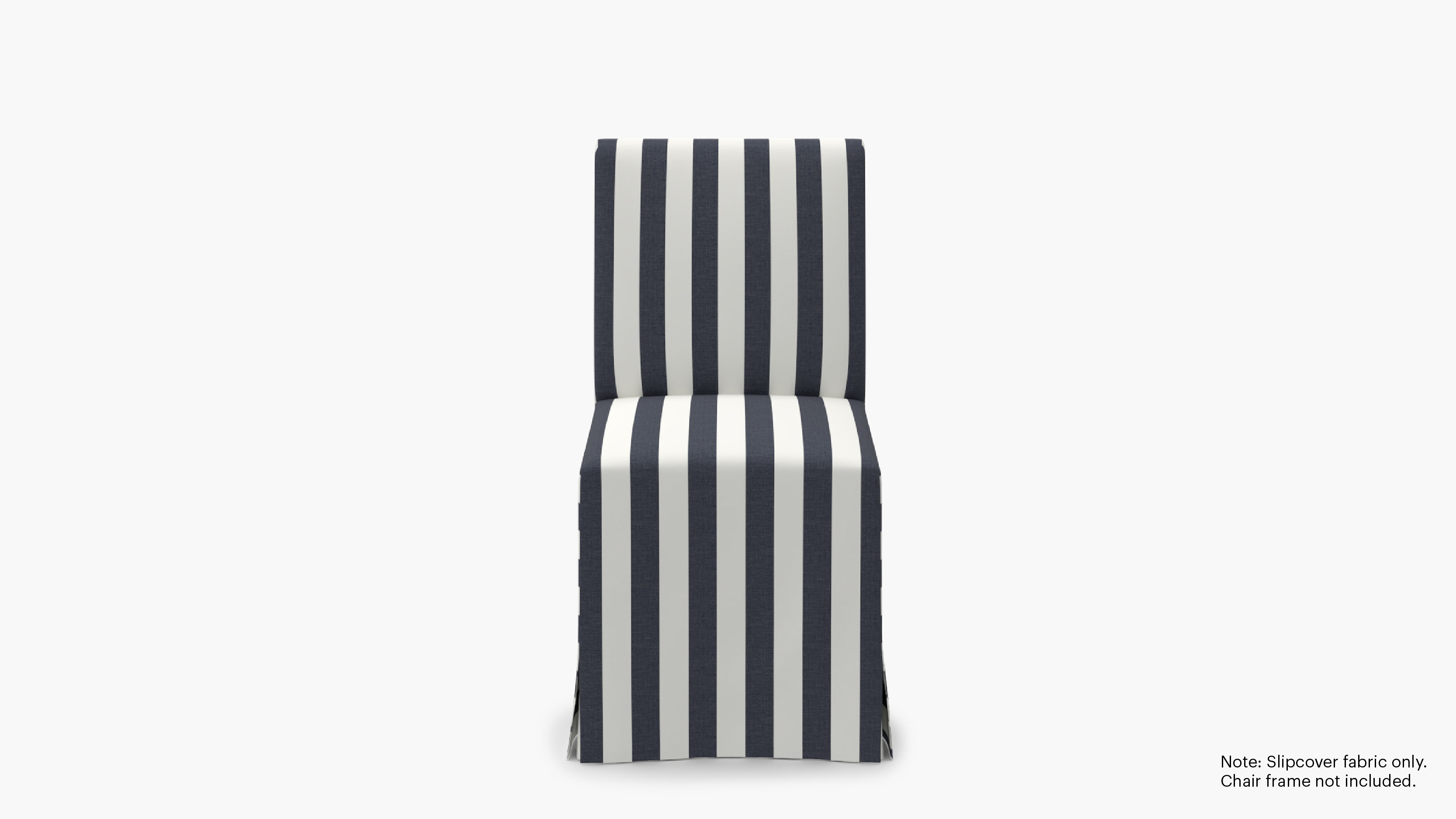 Slipcovered Signature Dining Chair - Cover Only, Navy Cabana Stripe - Image 0