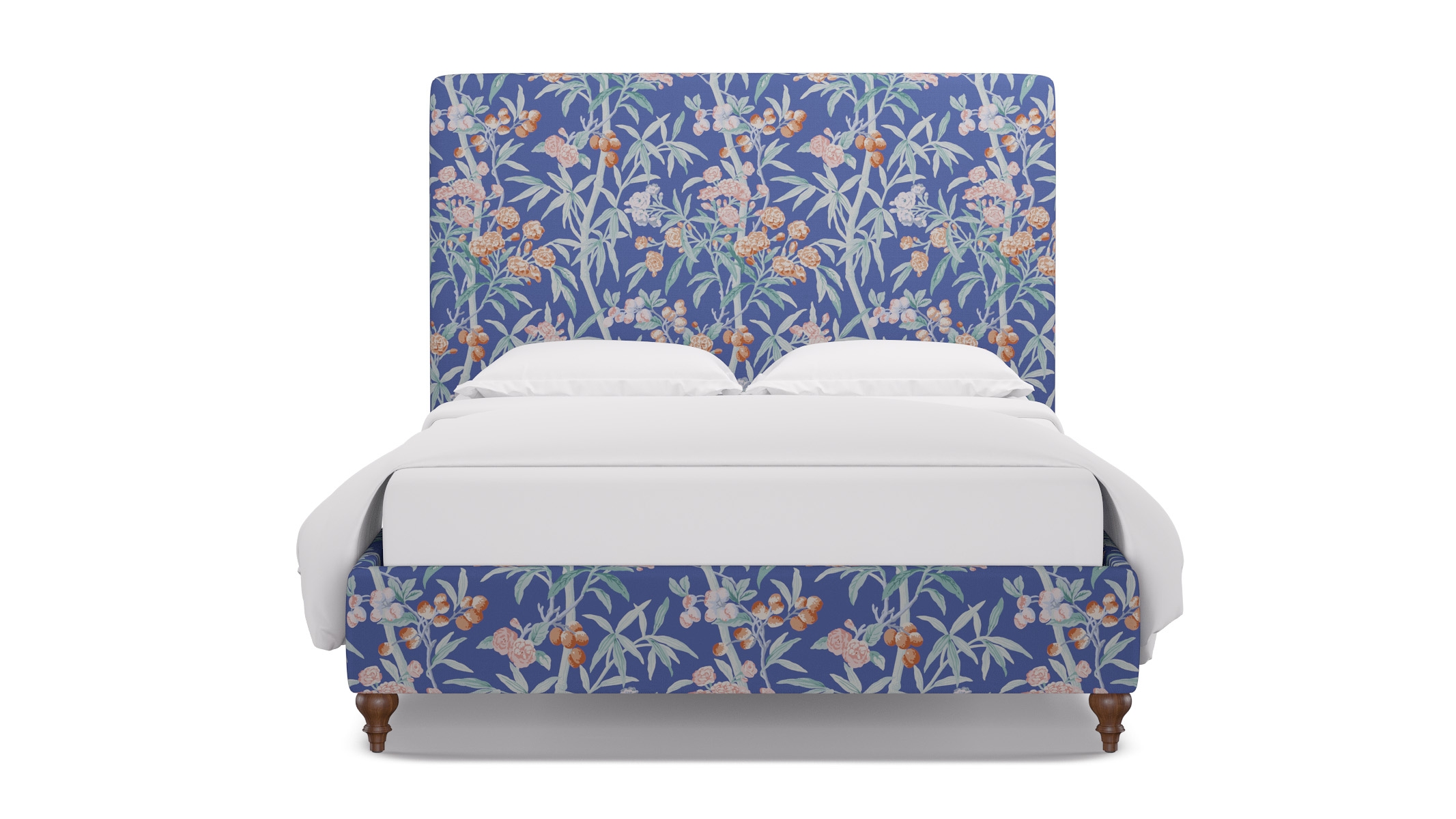 Classic Bed, Lapis Lanai, Walnut Traditional Turned Leg, Queen - Image 0