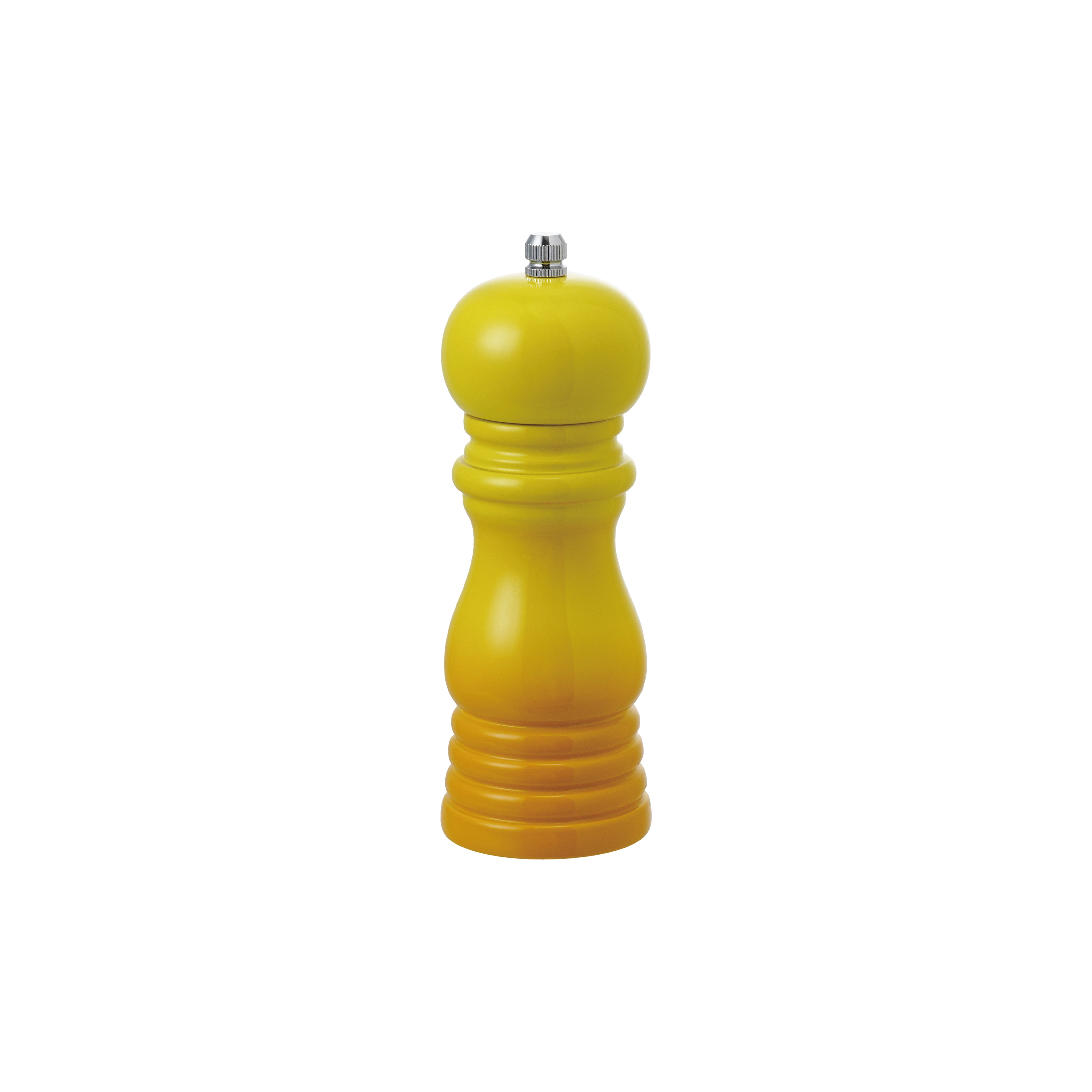 Enameled Rubberwood Salt/Pepper Mill, Yellow - Image 0