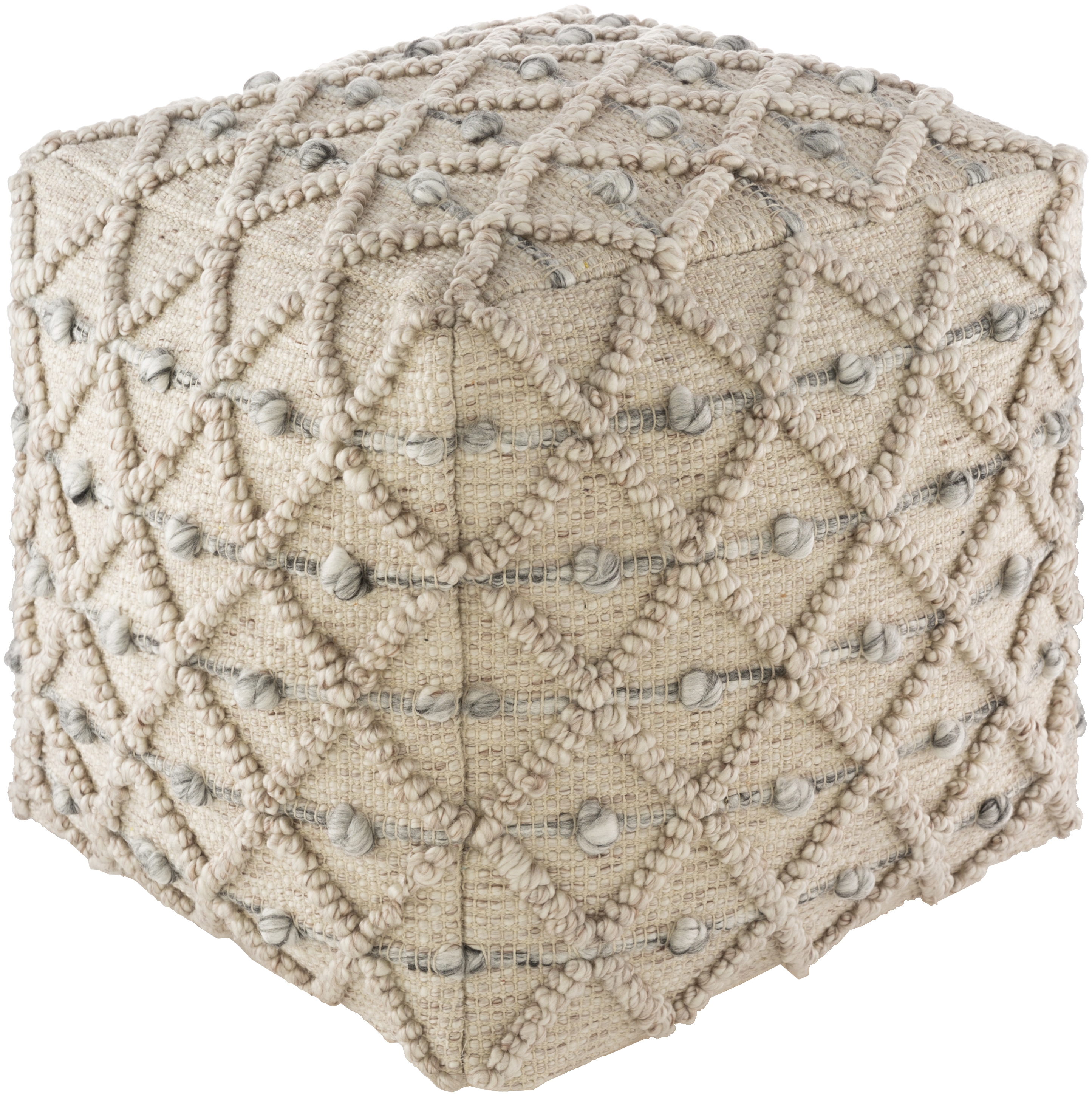 Anders Hand Woven Pouf - Image 0