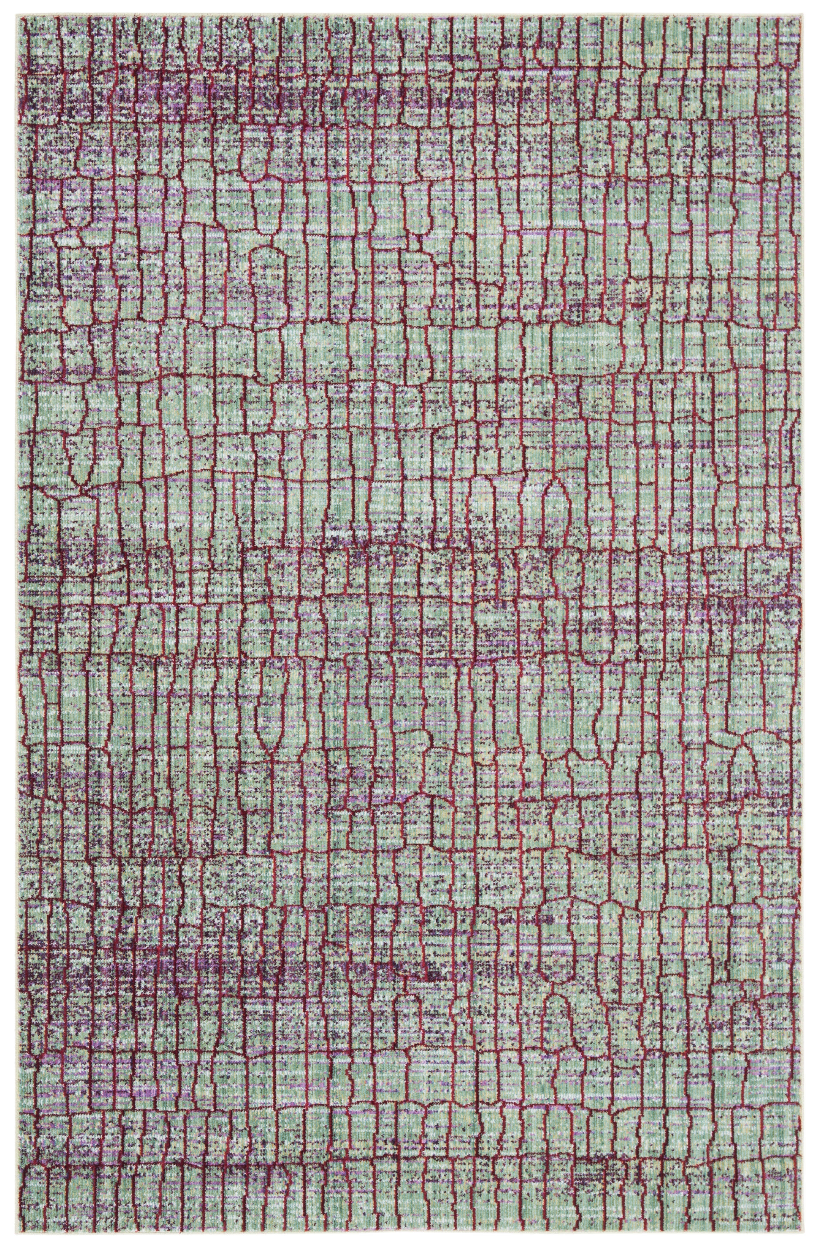 Arlo Home Woven Area Rug, VAL202B, Green/Red,  4' X 6' - Image 0