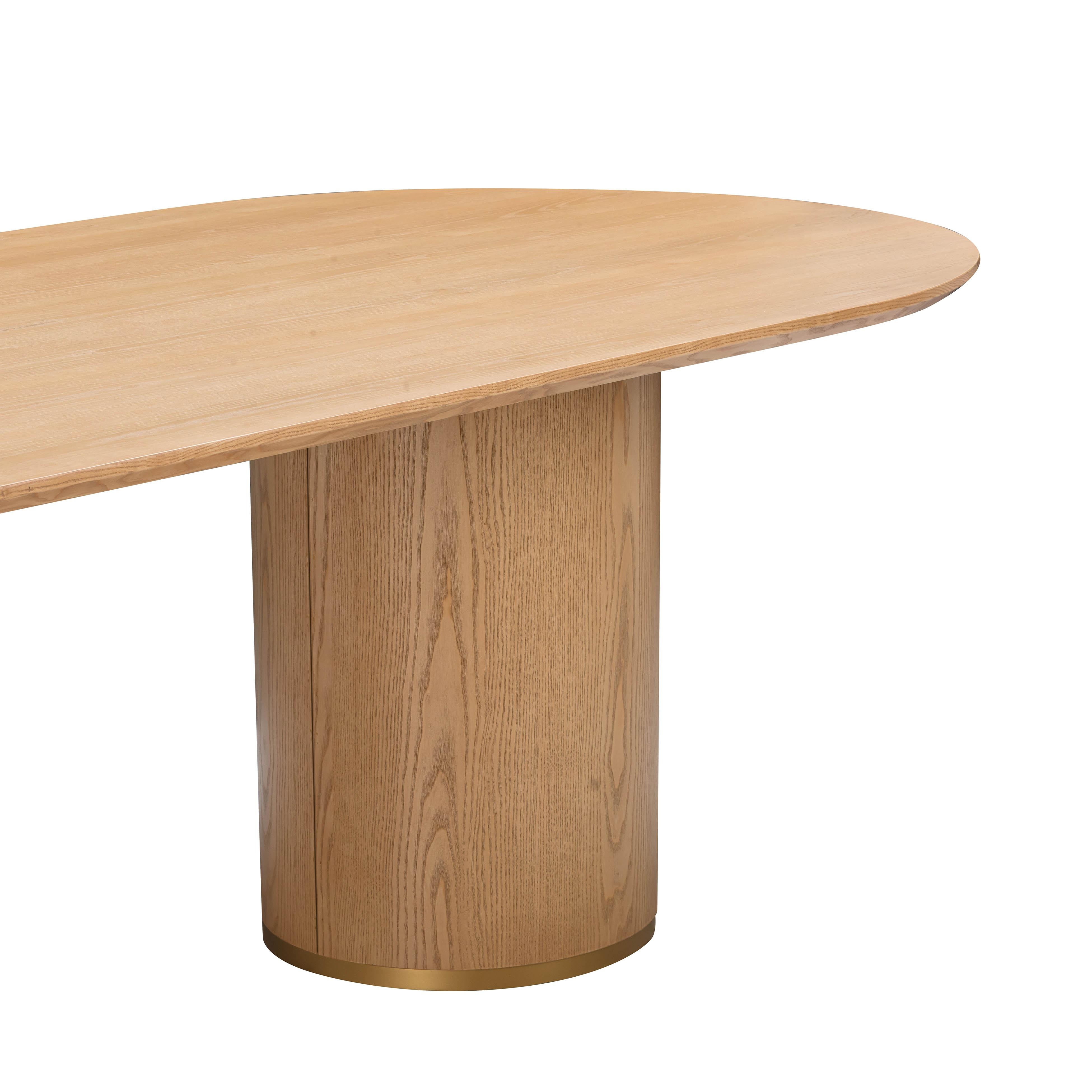 Brandy Natural Ash Wood Oval Dining Table - Image 5