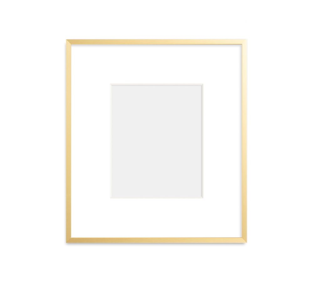 Metal Gallery Frame, 4" Mat, 8x10 - Matte Gold - Image 0