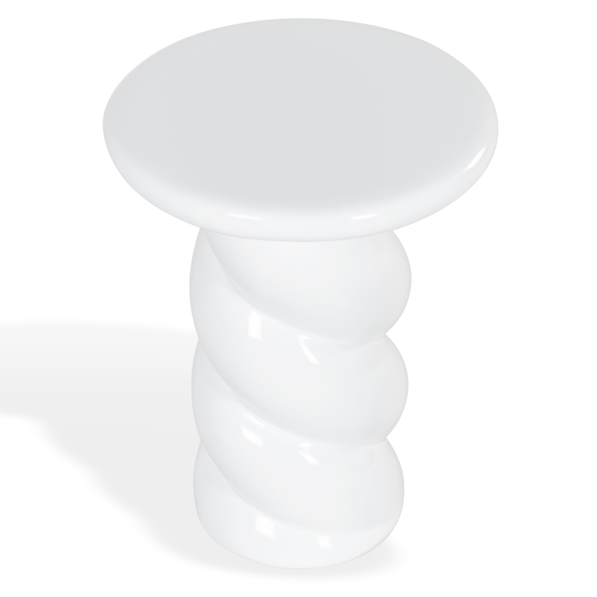 Noelly Concrete Accent Table - White - Image 5