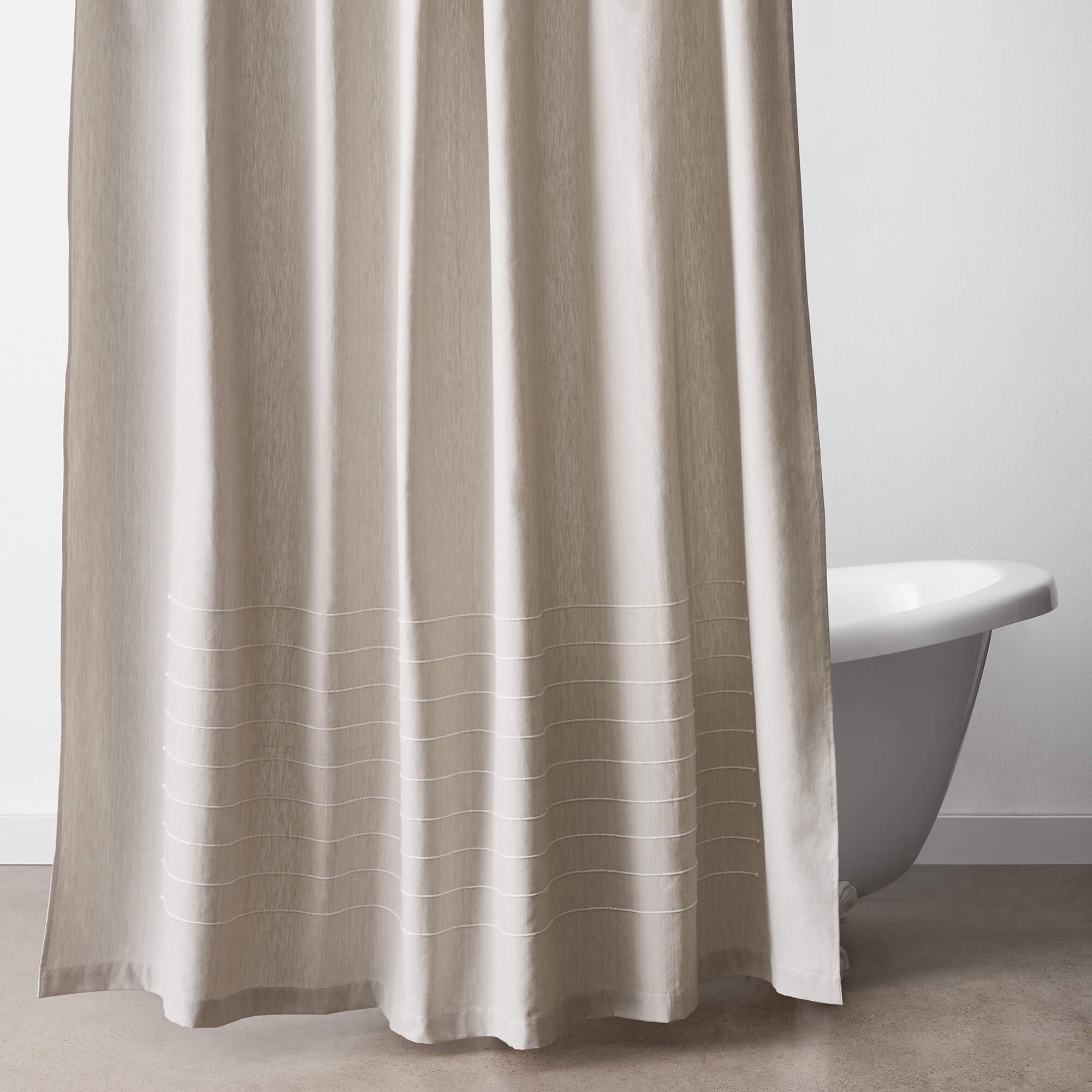 The Citizenry Loktak Shower Curtain | Sand - Image 0