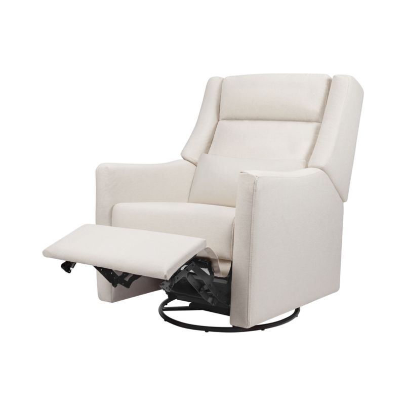 Babyletto Kiwi Plus Cream Nursery Swivel Glider Recliner Chair - Image 6