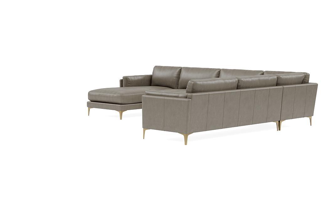 Gaby Leather Corner Sectional with Left Chaise - Image 2