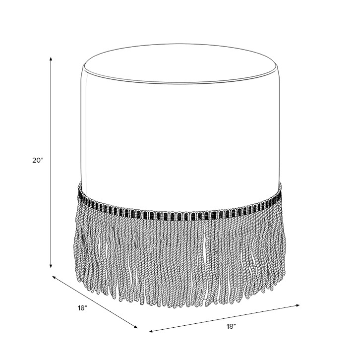 Pierre Fringe Ottoman - Image 4