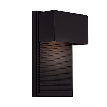 Rectngular LED Outdoor Sconce 8", Black - Image 0