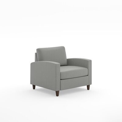 Blake Modern Beige Upholstered Pillow-Back Arm Chair - Image 0
