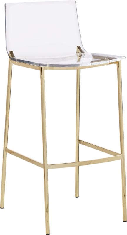 Chiaro Clear Counter Stool Gold - Image 8
