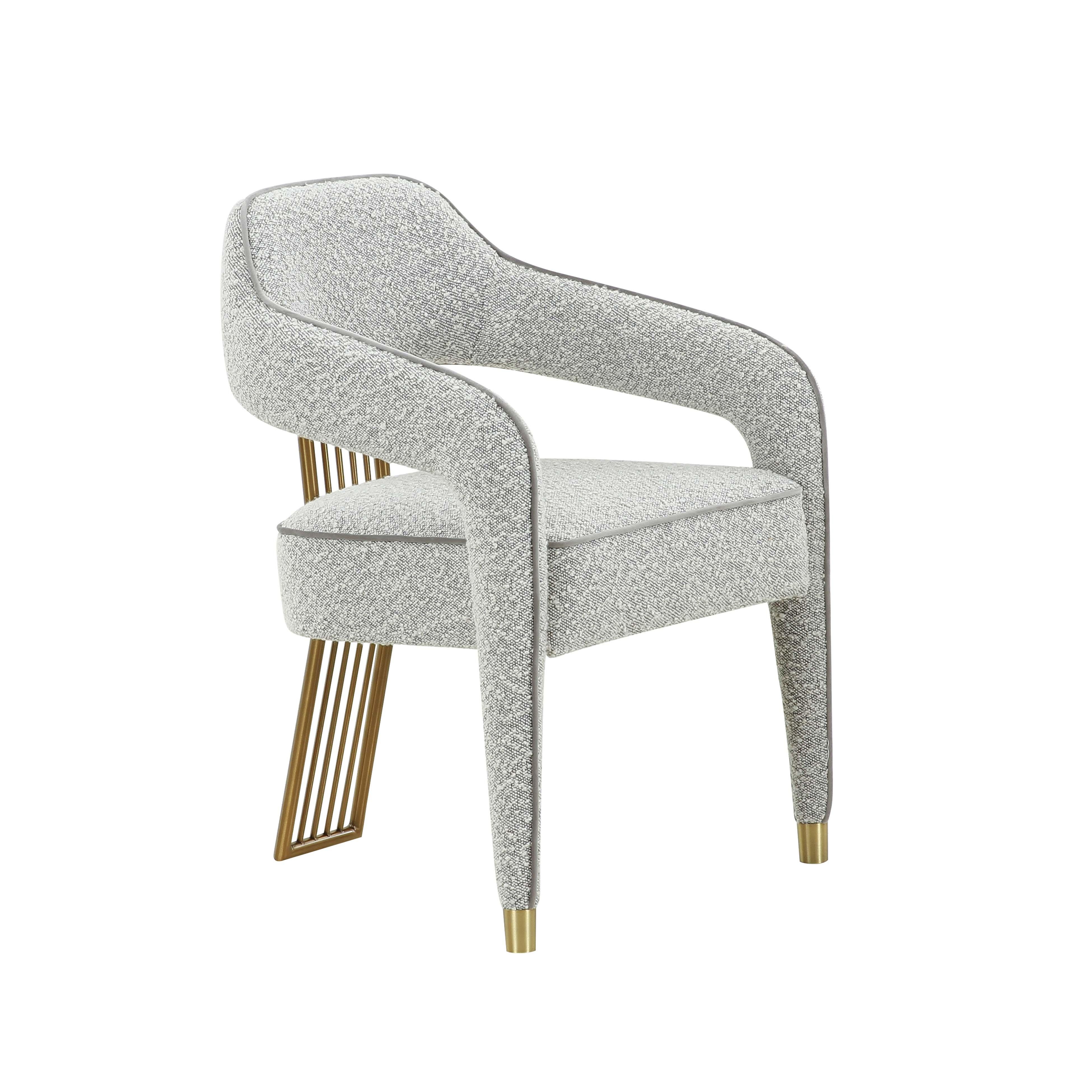 Corralis Speckled Grey Boucle Dining Chair - Image 0