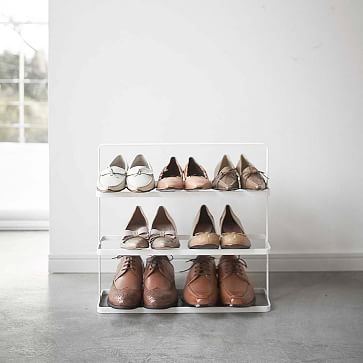 Tower Shoe Rack, Wide, White - Image 2