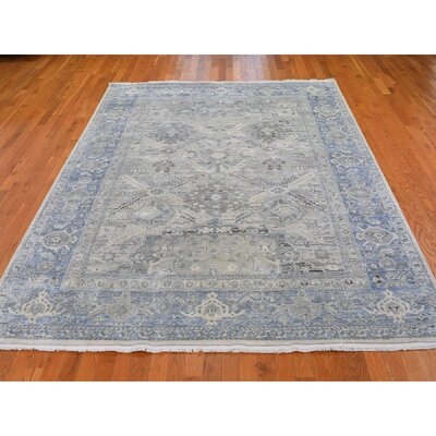 One-of-a-Kind Hand-Knotted Blue/Gray 8' x 10'3" Area Rug - Image 0