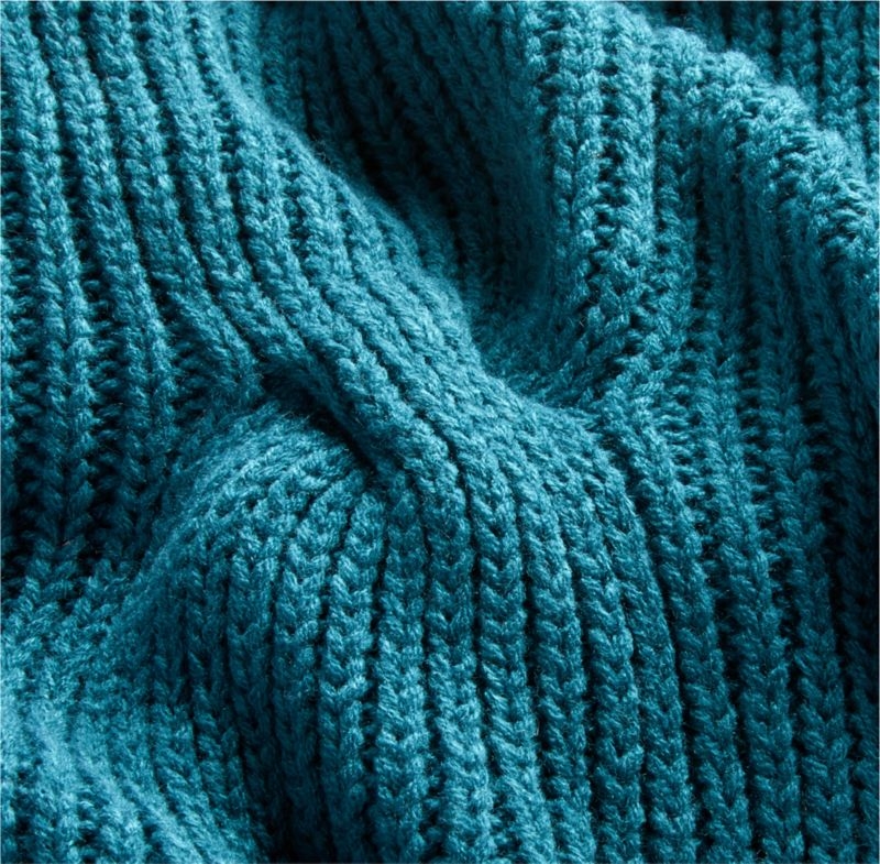 Teal Cable Knit Throw - Image 1