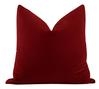 Studio Velvet Pillow Cover, Crimson, 18" x 18" - Image 0