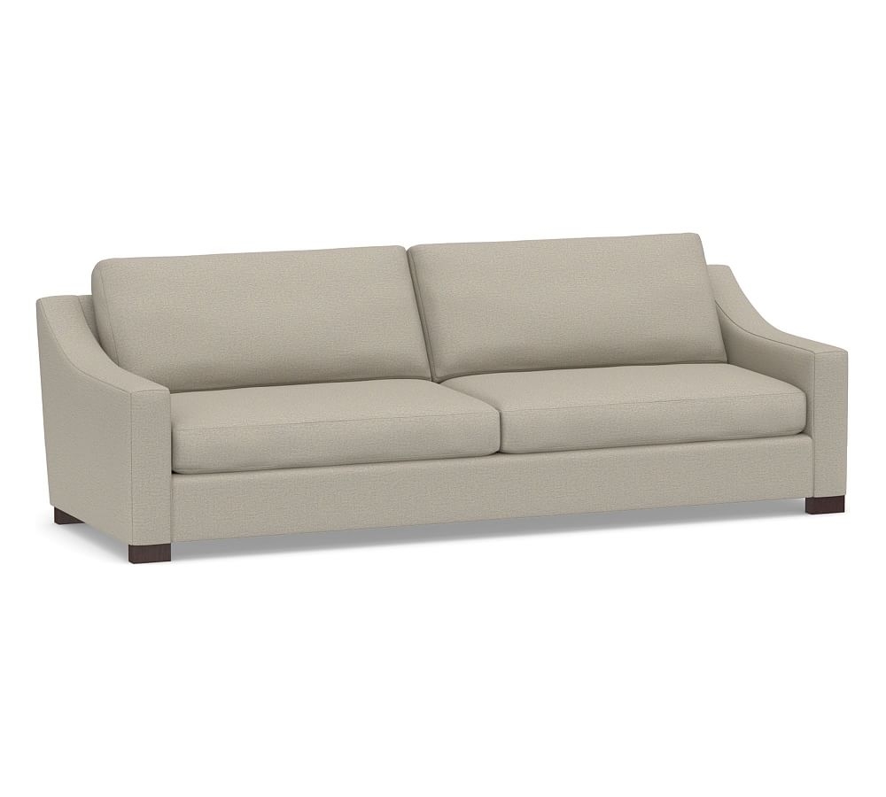 Turner Slope Arm Upholstered Grand Sofa 2-Seater 102", Down Blend Wrapped Cushions, Performance Boucle Fog - Image 0