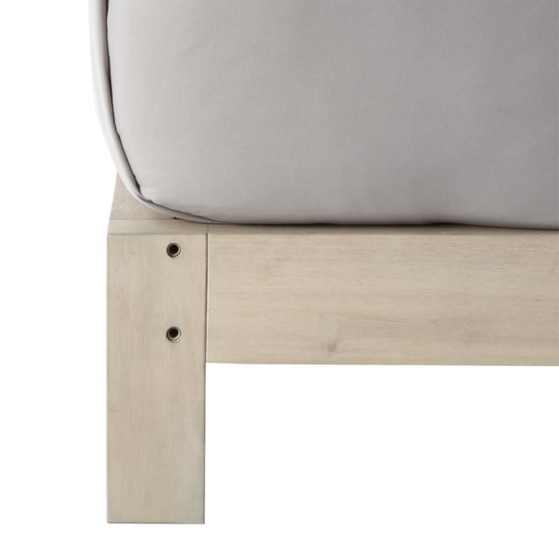 Simple Whitewash Bed Base Queen - Image 2