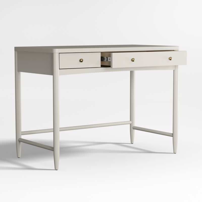 Hampshire Cozy Grey Wood 2-Drawer Kids Desk - Image 6