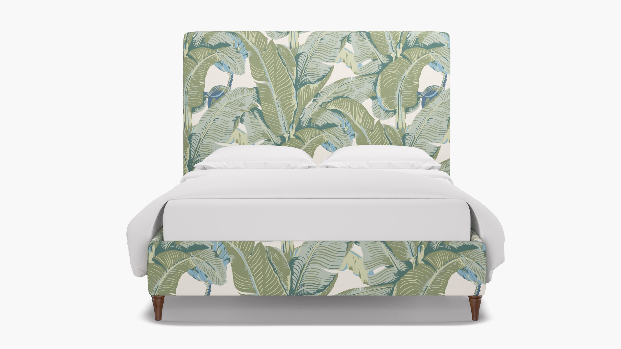 Classic Bed, Pistachio Martinique®, Walnut Decorative Tapered Leg, Queen - Image 0