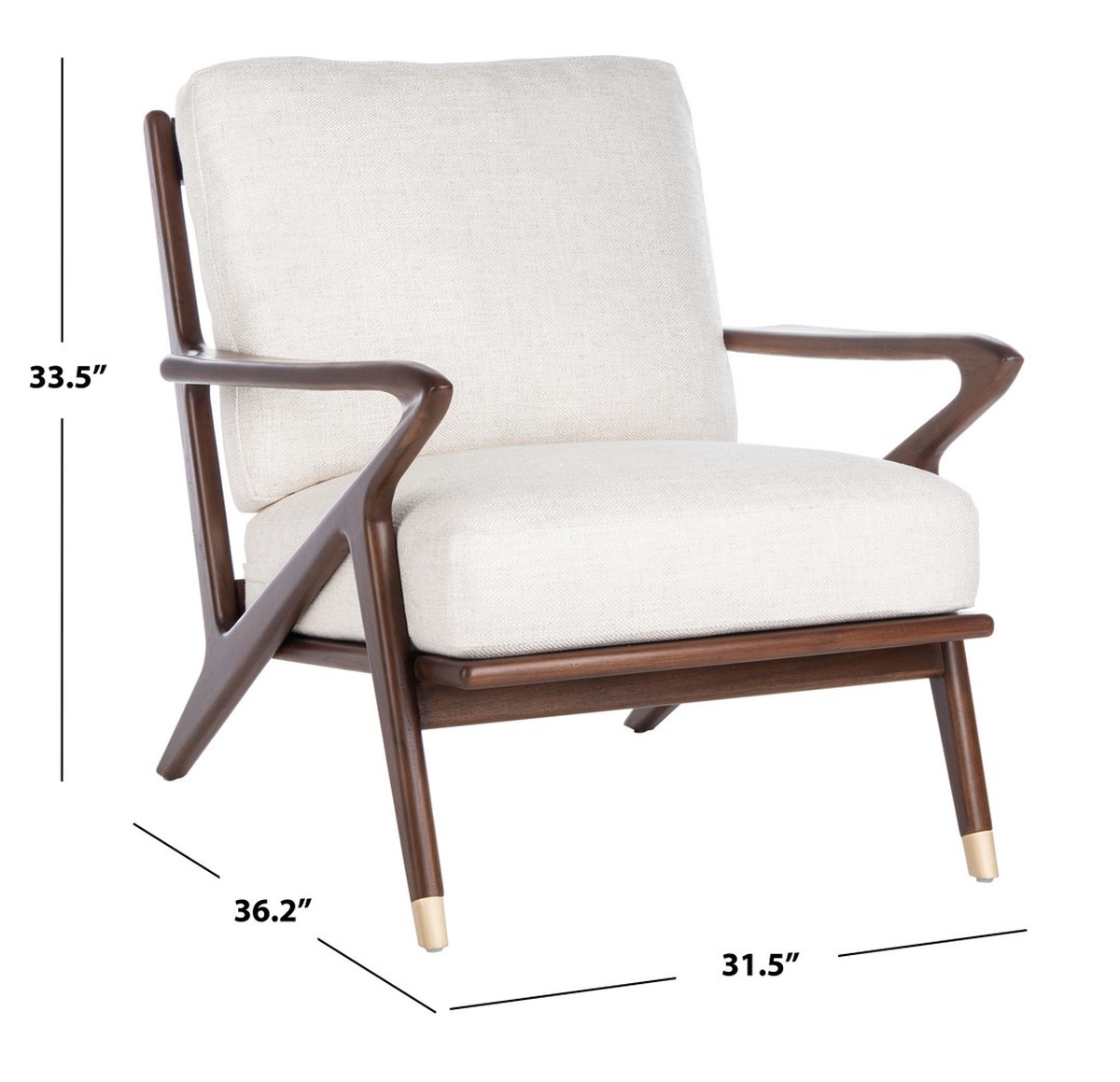 Killian Mid Century Accent Chair - Cream - Safavieh - Image 7