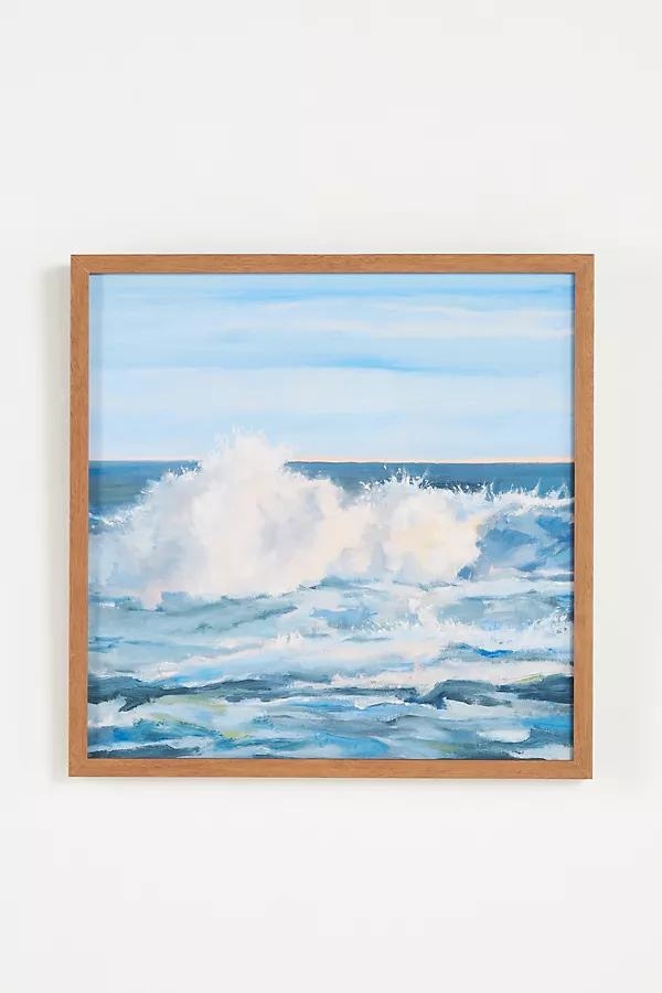 Peach Horizon with Bursting Peach Foam Wall Art - Image 0