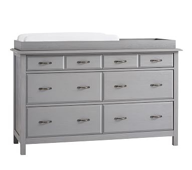 Rory Extra-Wide Dresser &amp; Topper Set, Weathered Charcoal - Image 0