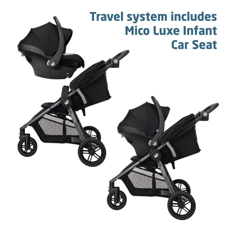 Maxi-Cosi ® Gia XP Luxe Midnight Black 3-Wheel Stroller & Mico ™ Luxe Infant Car Seat Travel System - Image 2
