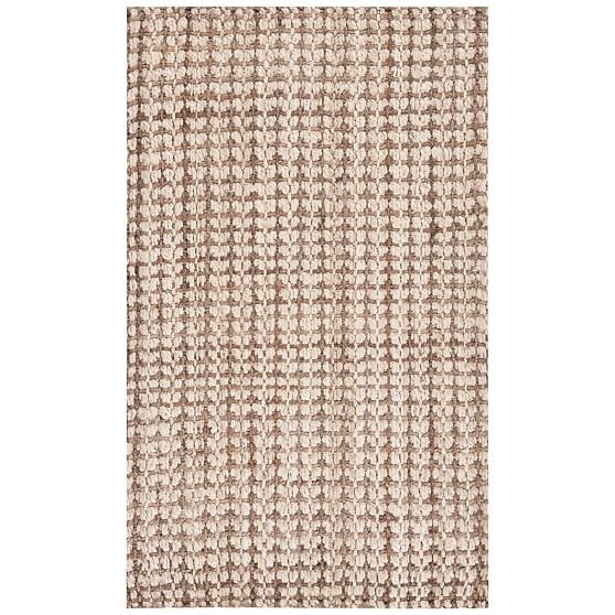 Grid Jute Rug, 4'x6', Ivory &amp; Light Brown - Image 0