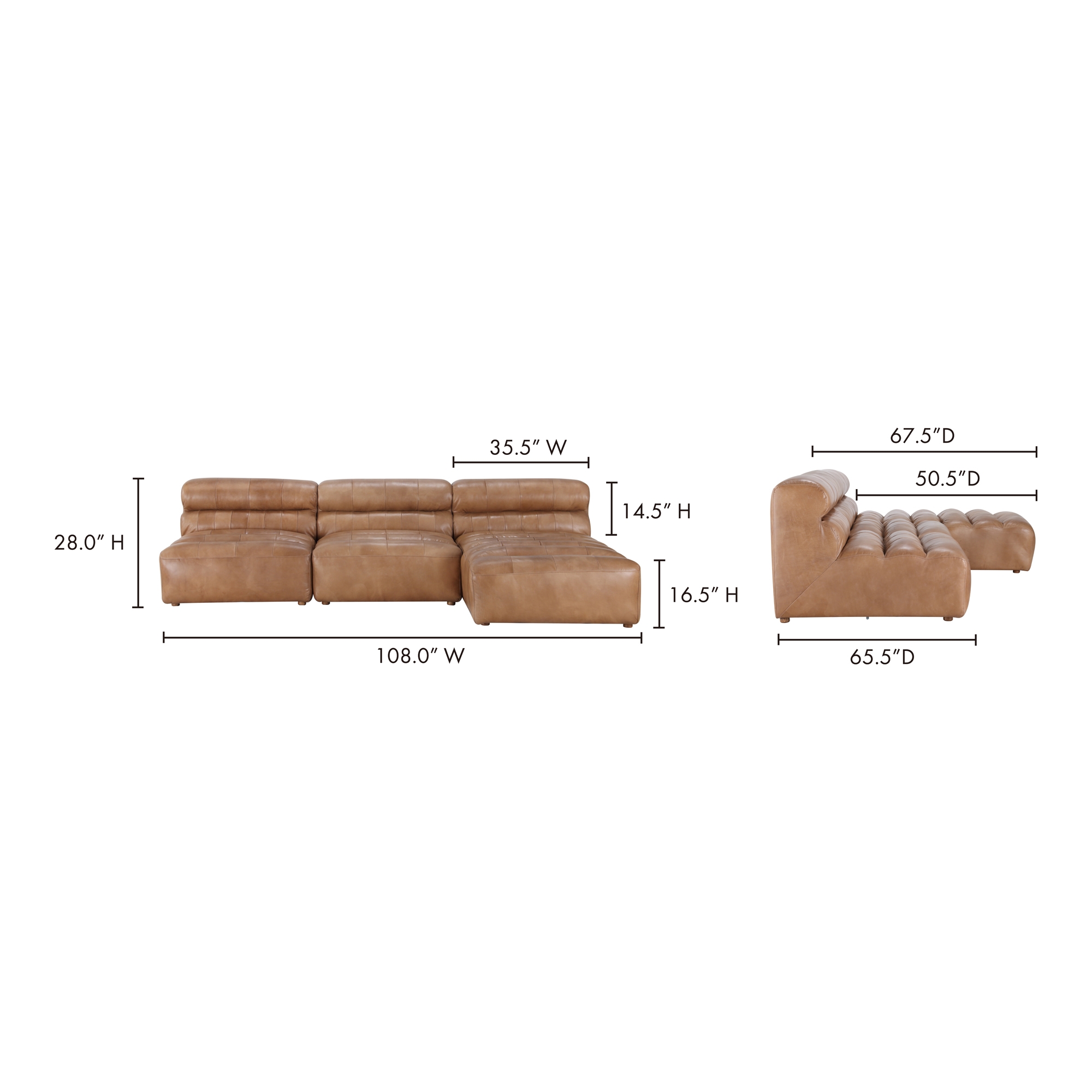 Ramsay Signature Modular Sectional Tan - Image 9