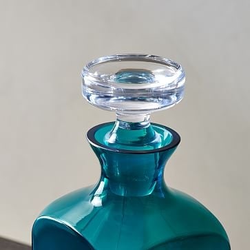 Estelle Colored Decanter Glass, Gray Smoke - Image 2