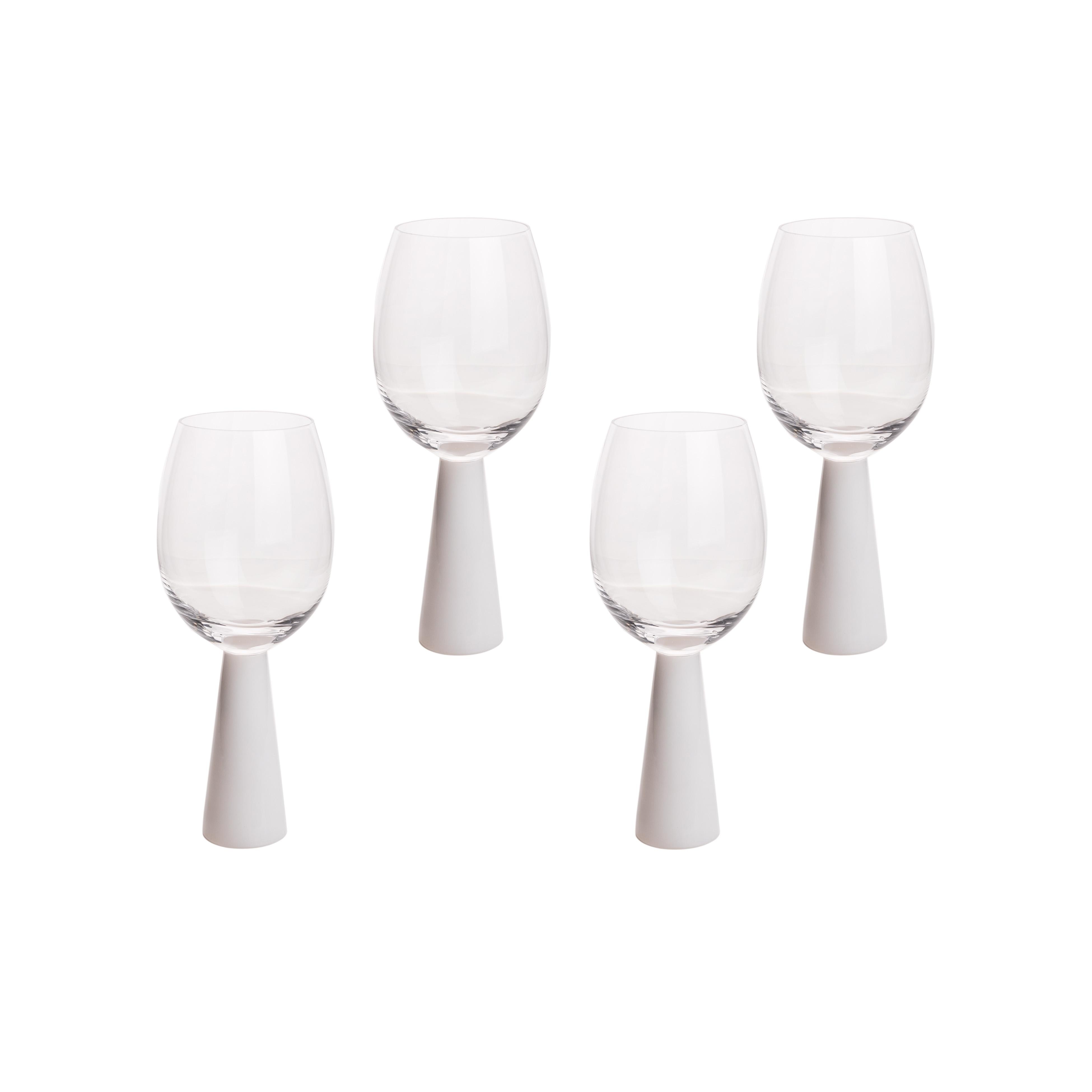 Rose White Wine Glasses - Set of 4 - Image 2