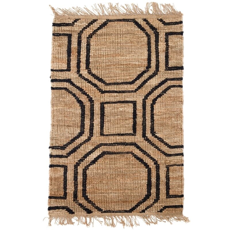 Dash and Albert Rugs Hexile Geometric Hand-Knotted Light Brown Area Rug - Image 0