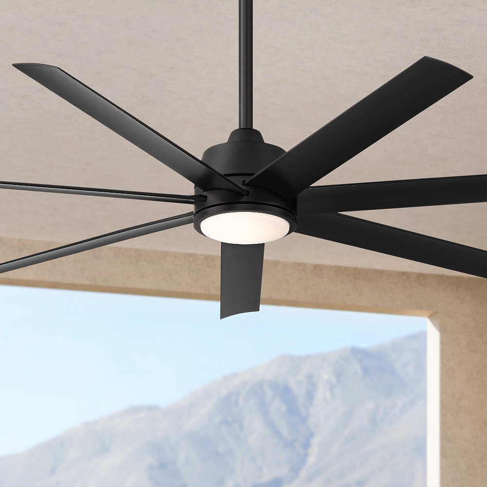 56" Casa Vieja Phoenix Max Black CCT LED Ceiling Fan with Remote - Image 0