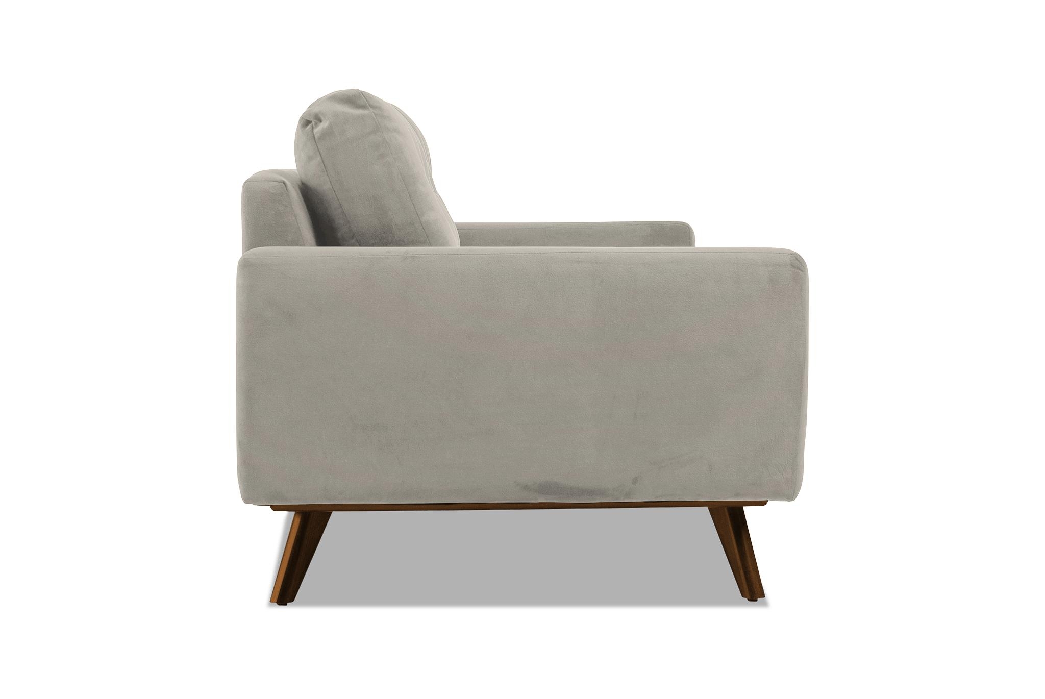 White Hopson Mid Century Modern Sofa - Bloke Cotton - Mocha - Image 2