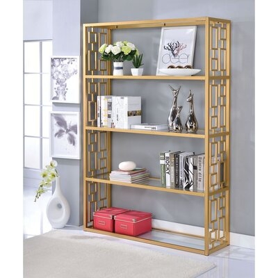 Blanrio Bookshelf In Gold & Clear Glass 92465 - Image 0