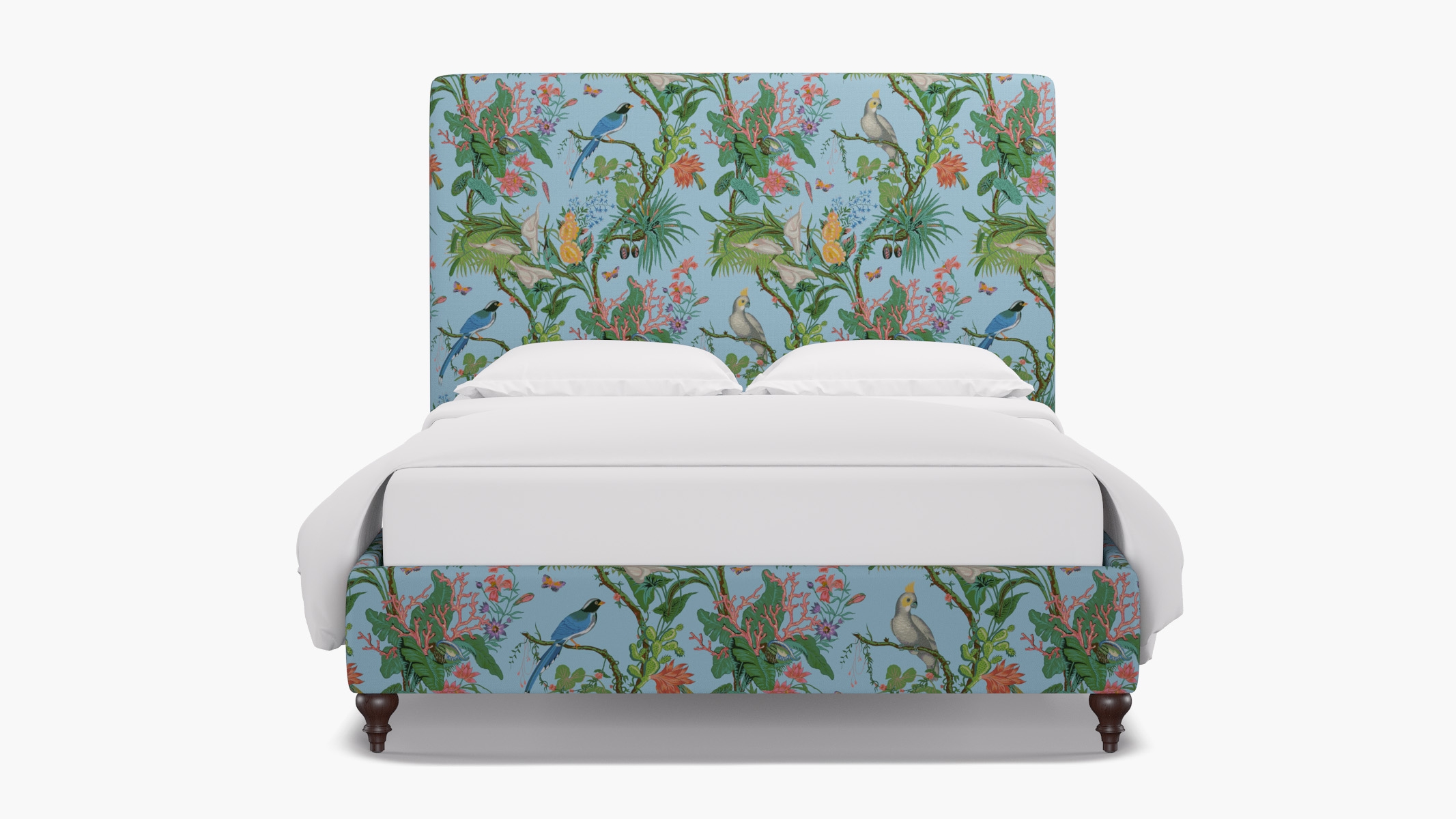 Classic Bed, Sky Cinque Terra, Espresso Traditional Turned Leg, King - Image 0