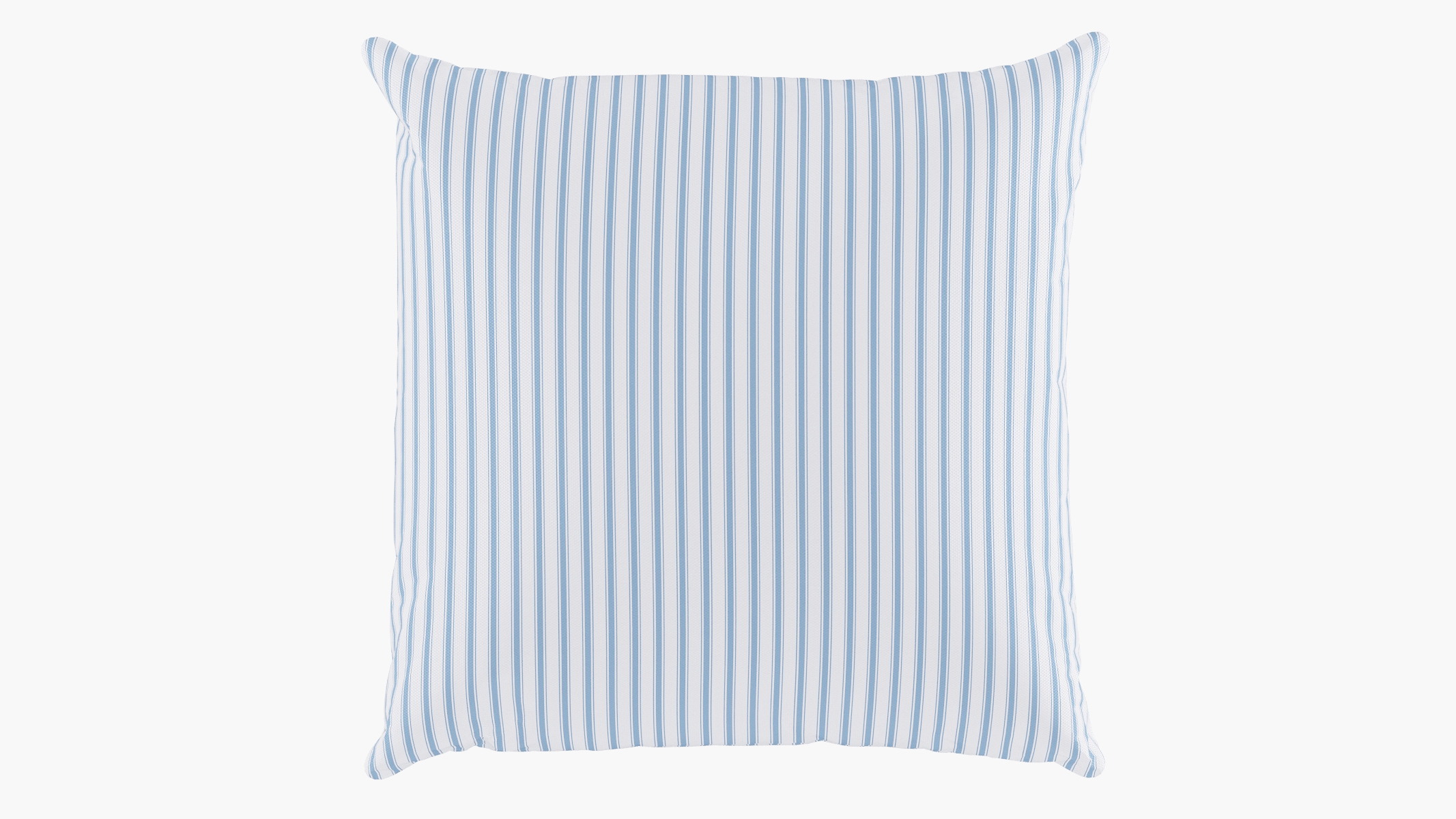 Outdoor 20" Throw Pillow, Cornflower Classic Ticking Stripe, 20" x 20" - Image 1