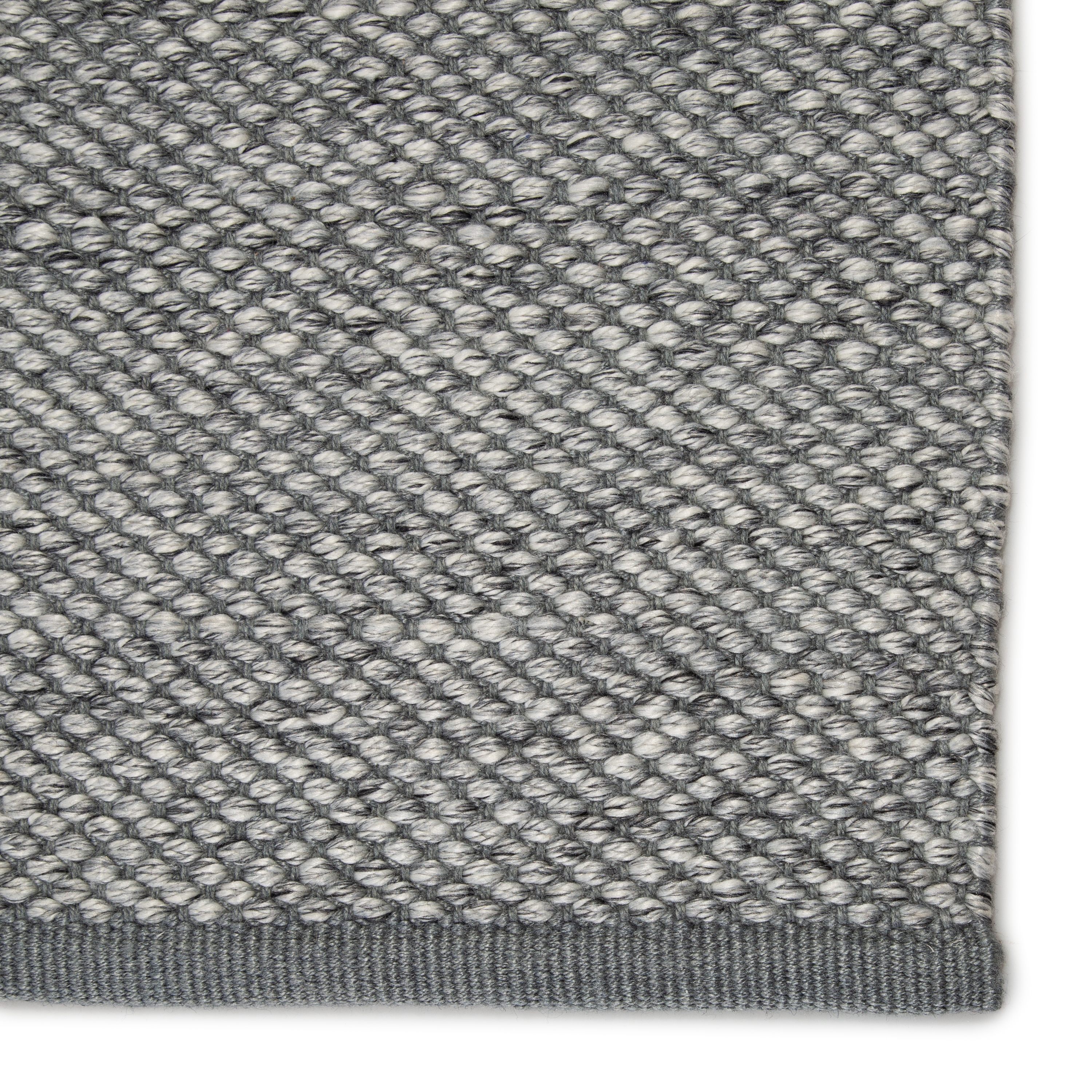 Lamanda Indoor/ Outdoor Solid Gray/ Ivory Area Rug (8'X10') - Image 3
