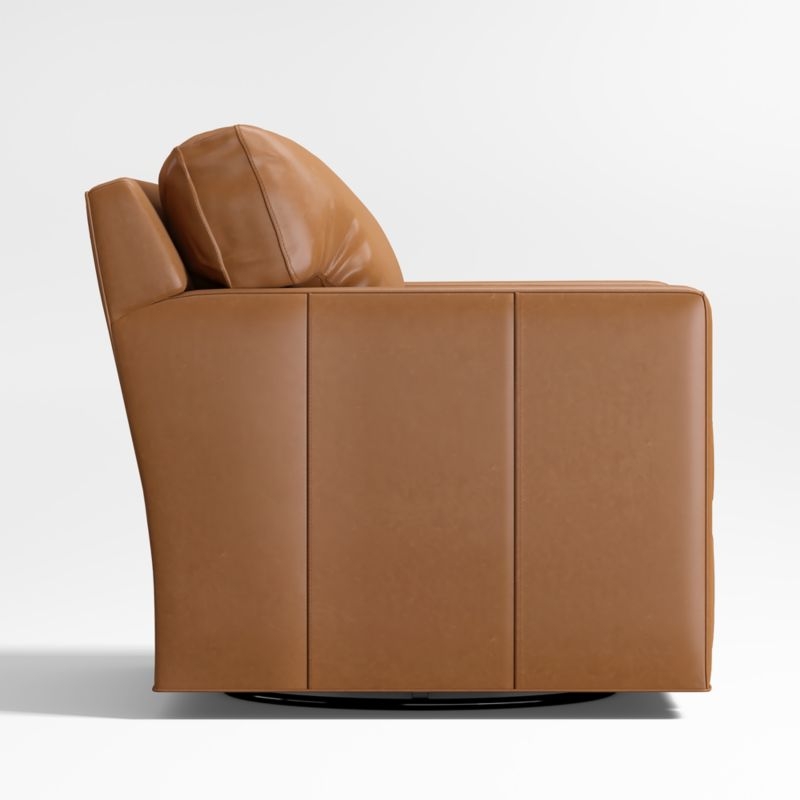 Axis Classic 37" Leather Swivel Chair - Image 1
