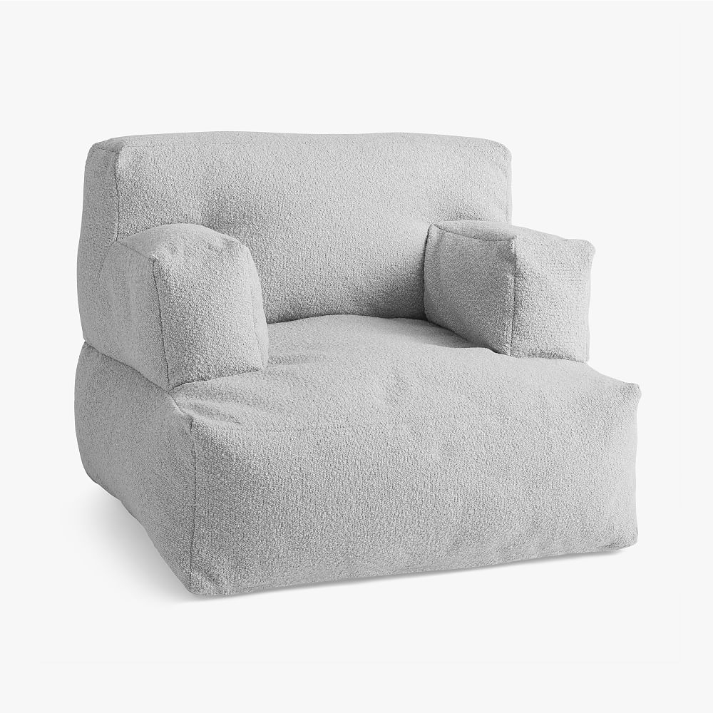Chunky Boucle Mist Gray Eco Lounger - Image 0