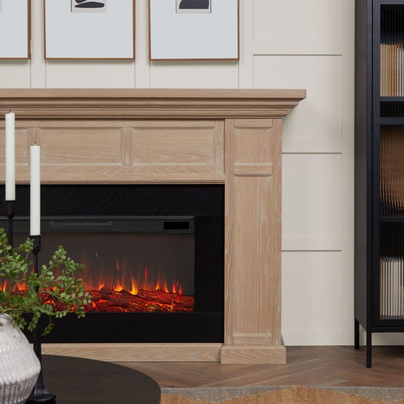 Winsome Light Wood Electric Fireplace 75" - Image 3