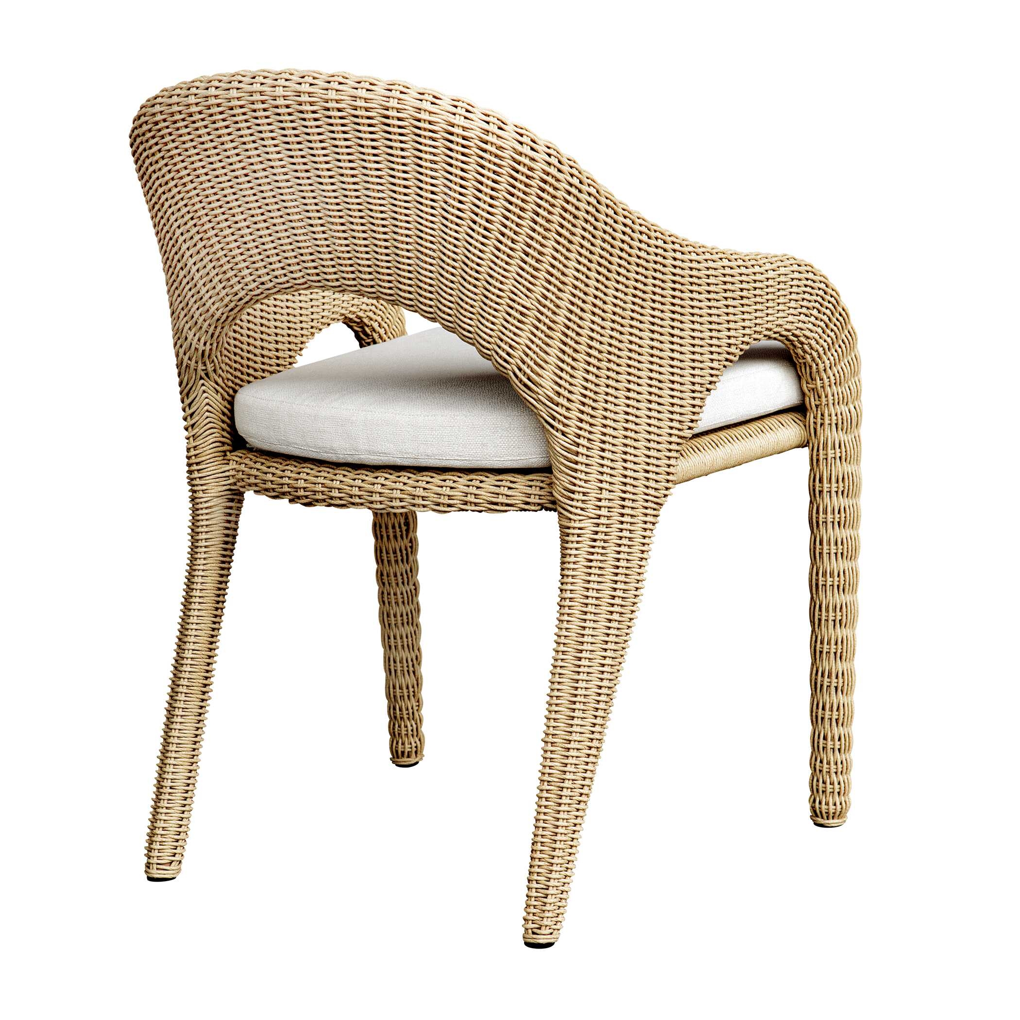 Kavali Outdoor Wicker Dining Armchair - Image 7