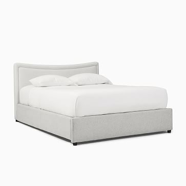 Myla Vertical Tufting, Low Profile Bed, Cal King, PCL, Dove, No-Show Leg - Image 1