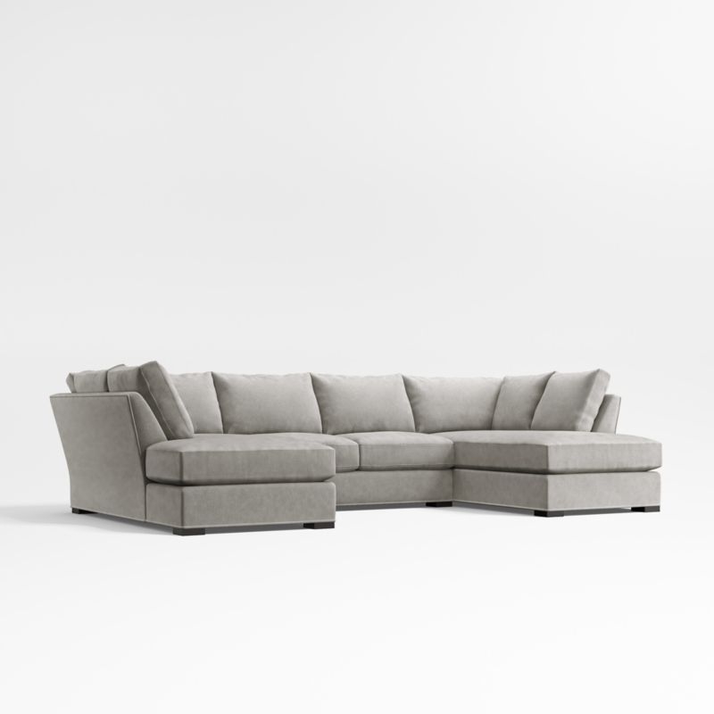 Axis Classic 3-Piece U-Shaped Sectional Sofa with Double Corner Bumper - Image 2