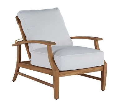 Astola Recliner Cushions, Outdoor Canvas; Natural - Image 0