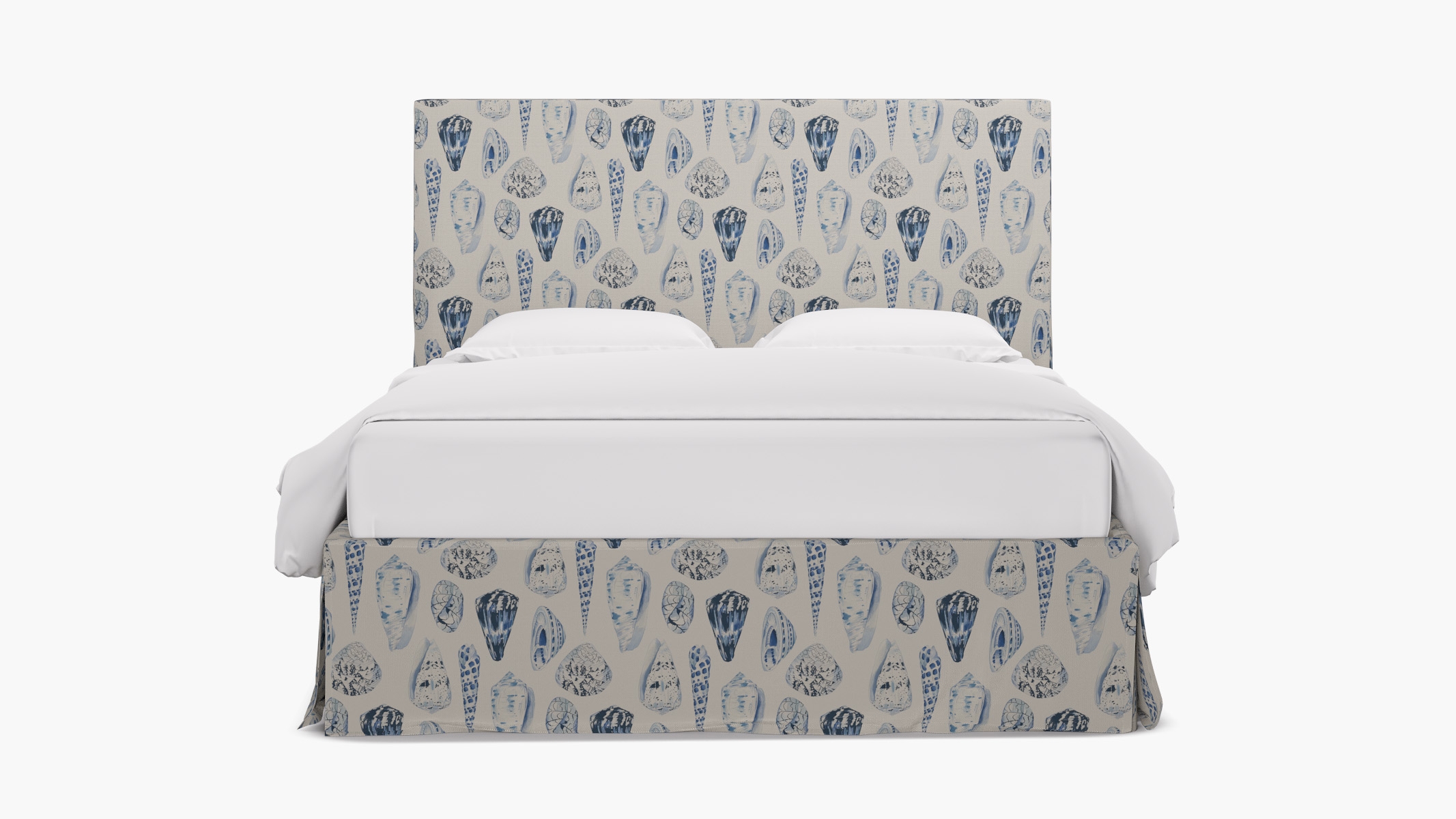 Slipcovered Bed, Porcelain Coquina, Full - Image 0